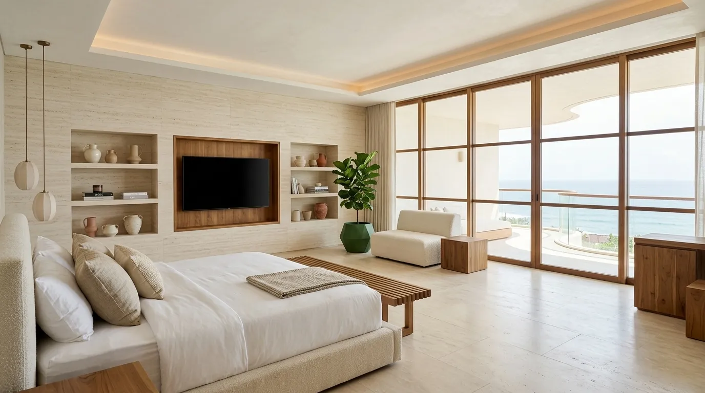 A room in the twelve room block, interior render