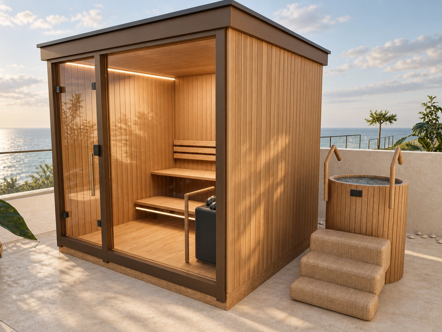 Proposed Segara Cliff private sauna and cold plunge.
